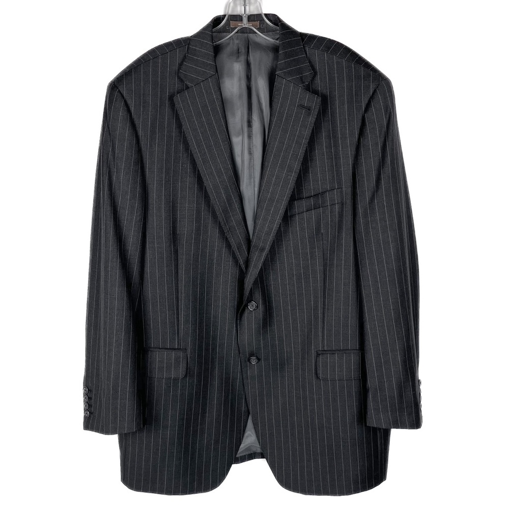 Peter Millar Blazer Mens 44T Gray Wool Double Vented Suit Jacket Coat Union Made